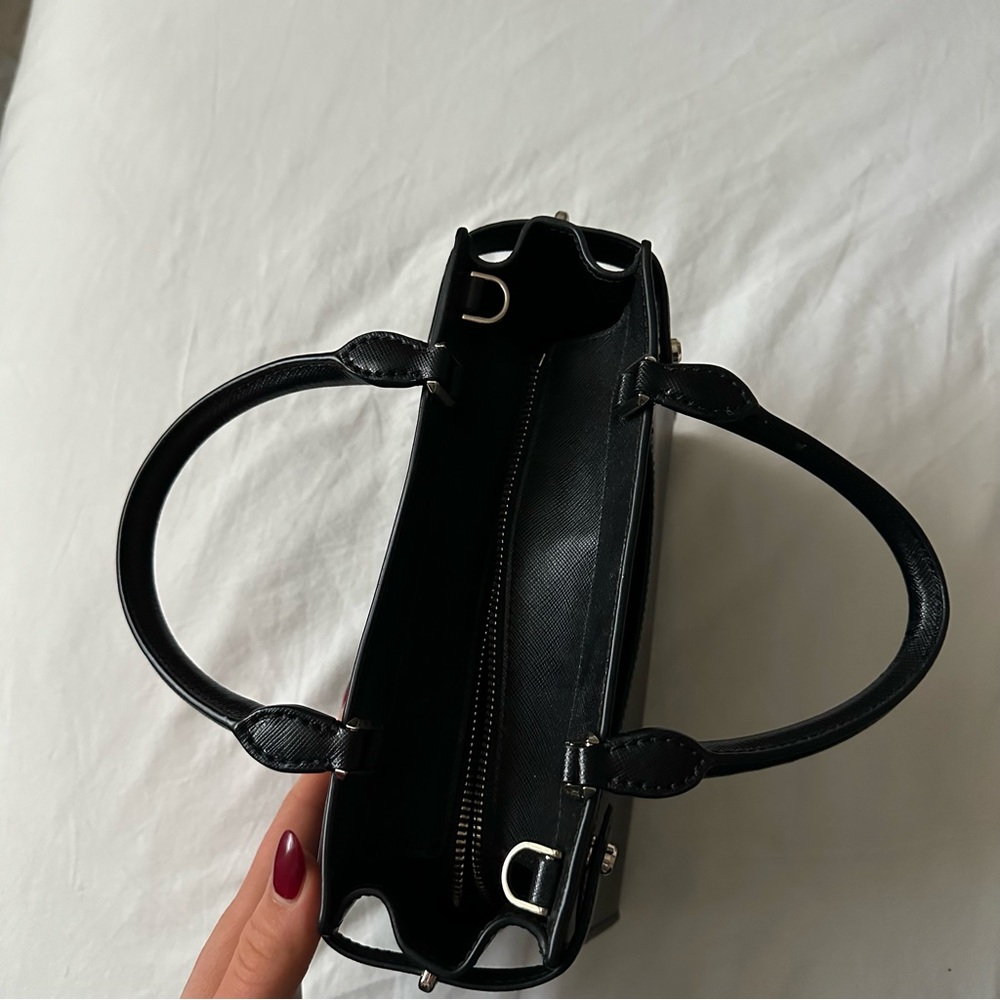 Kate Spade black top handle satchel leather tote - Picture 5 of 11